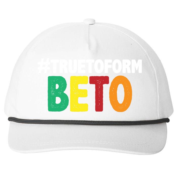 Beto O'Rourke True To Form Snapback Five-Panel Rope Hat