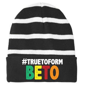 Beto O'Rourke True To Form Striped Beanie with Solid Band