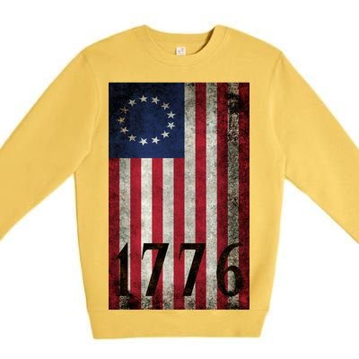 Betsy Ross 1776 13 State Original Colonies Flag Premium Crewneck Sweatshirt