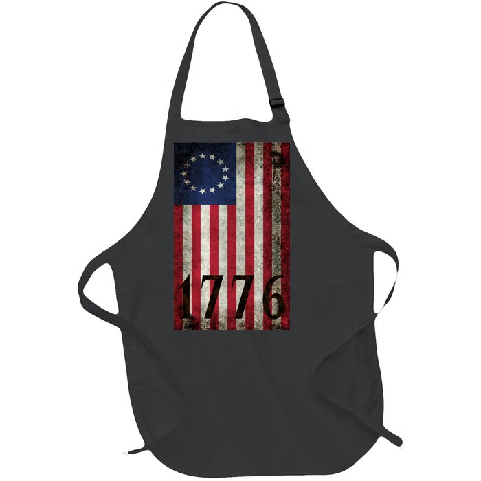 Betsy Ross 1776 13 State Original Colonies Flag Full-Length Apron With Pockets