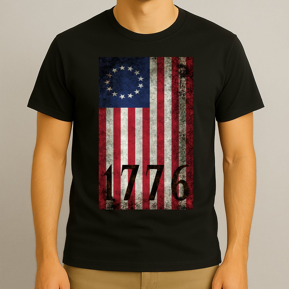 Betsy Ross 1776 13 State Original Colonies Flag T-Shirt