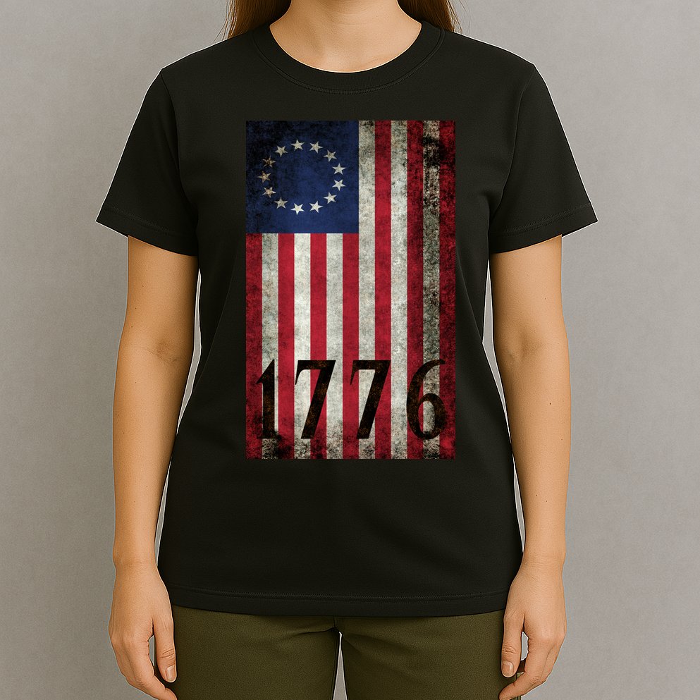 Betsy Ross 1776 13 State Original Colonies Flag T-Shirt