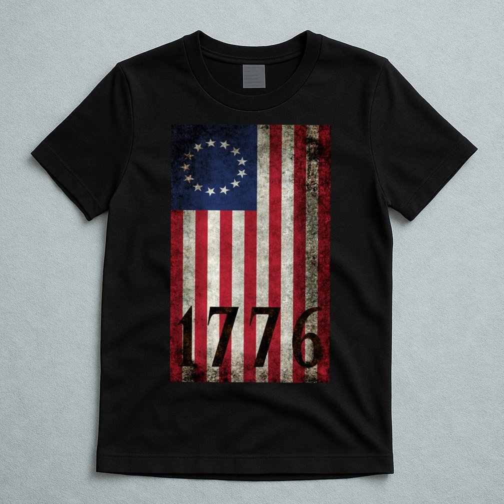 Betsy Ross 1776 13 State Original Colonies Flag T-Shirt