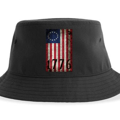 Betsy Ross 1776 13 State Original Colonies Flag Sustainable Bucket Hat