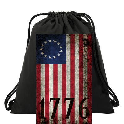 Betsy Ross 1776 13 State Original Colonies Flag Drawstring Bag