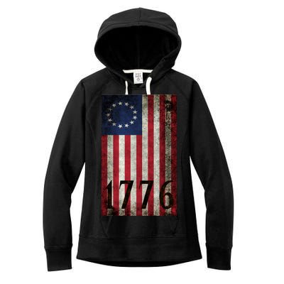 Betsy Ross 1776 13 State Original Colonies Flag Women's Fleece Hoodie