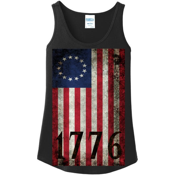 Betsy Ross 1776 13 State Original Colonies Flag Ladies Essential Tank