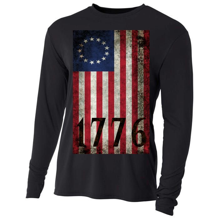 Betsy Ross 1776 13 State Original Colonies Flag Cooling Performance Long Sleeve Crew