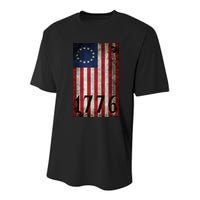 Betsy Ross 1776 13 State Original Colonies Flag Youth Performance Sprint T-Shirt