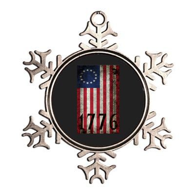 Betsy Ross 1776 13 State Original Colonies Flag Metallic Star Ornament