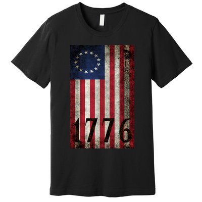 Betsy Ross 1776 13 State Original Colonies Flag Premium T-Shirt