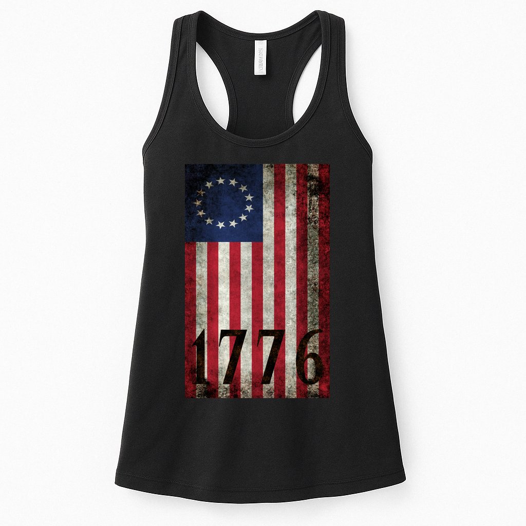 Betsy Ross 1776 13 State Original Colonies Flag Womens Tank Top