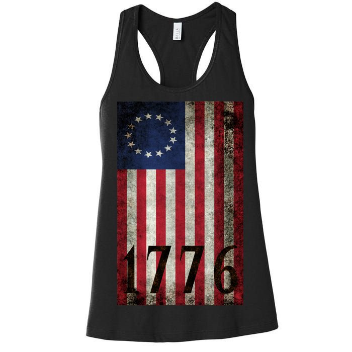 Betsy Ross 1776 13 State Original Colonies Flag Women's Racerback Tank