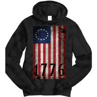 Betsy Ross 1776 13 State Original Colonies Flag Tie Dye Hoodie