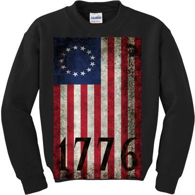 Betsy Ross 1776 13 State Original Colonies Flag Kids Sweatshirt