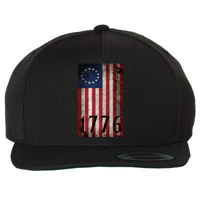 Betsy Ross 1776 13 State Original Colonies Flag Wool Snapback Cap