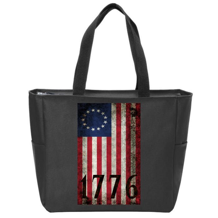 Betsy Ross 1776 13 State Original Colonies Flag Zip Tote Bag