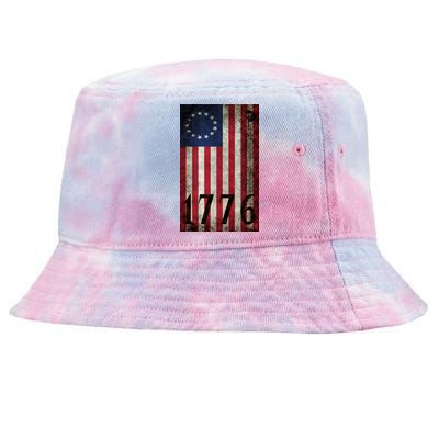 Betsy Ross 1776 13 State Original Colonies Flag Tie-Dyed Bucket Hat