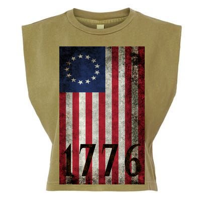 Betsy Ross 1776 13 State Original Colonies Flag Garment-Dyed Women's Muscle Tee