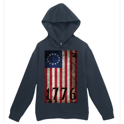 Betsy Ross 1776 13 State Original Colonies Flag Urban Pullover Hoodie