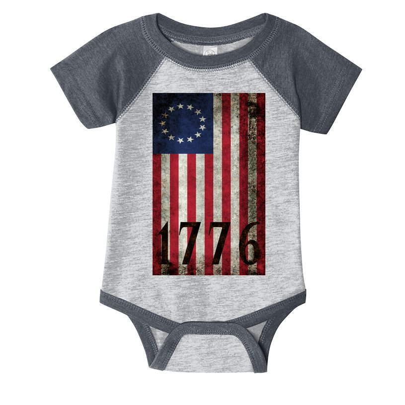 Betsy Ross 1776 13 State Original Colonies Flag Infant Baby Jersey Bodysuit