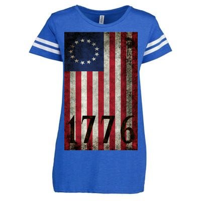 Betsy Ross 1776 13 State Original Colonies Flag Enza Ladies Jersey Football T-Shirt