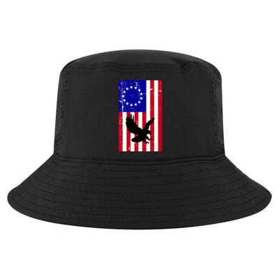Betsy Ross 4th Of July American Flag Cool Comfort Performance Bucket Hat