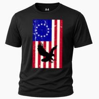 Betsy Ross 4th Of July American Flag Cooling Performance Crew T-Shirt