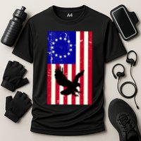 Betsy Ross 4th Of July American Flag Cooling Performance Crew T-Shirt