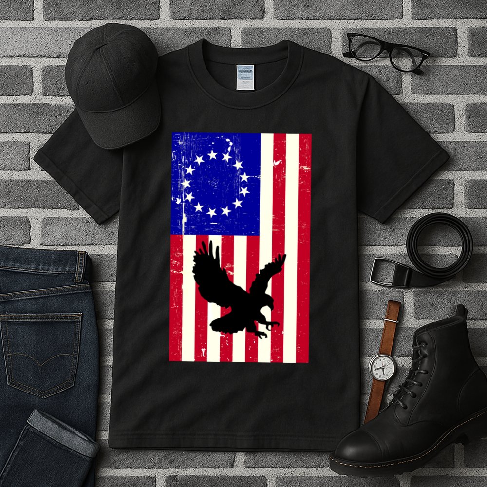 Betsy Ross 4th Of July American Flag Tall T-Shirt
