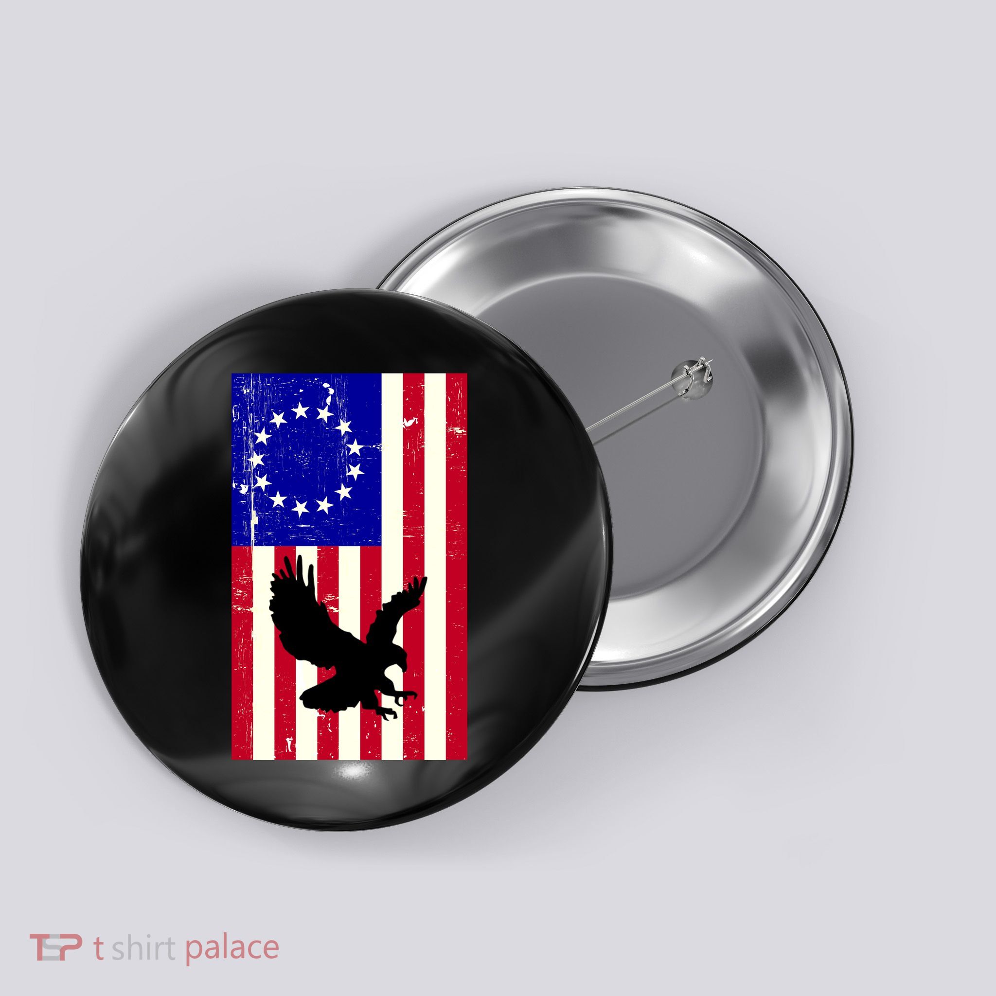 Betsy Ross 4th Of July American Flag Button