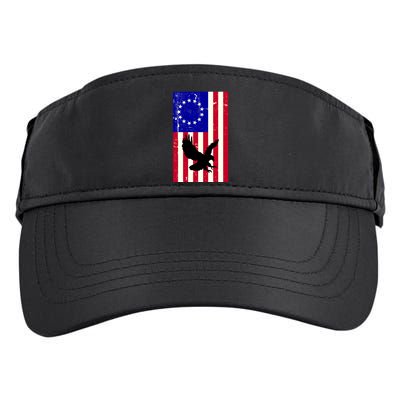 Betsy Ross 4th Of July American Flag Adult Drive Performance Visor