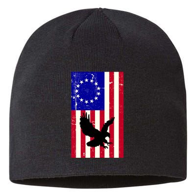Betsy Ross 4th Of July American Flag Sustainable Beanie