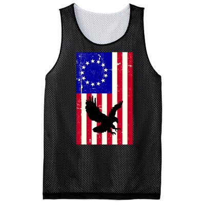 Betsy Ross 4th Of July American Flag Mesh Reversible Basketball Jersey Tank