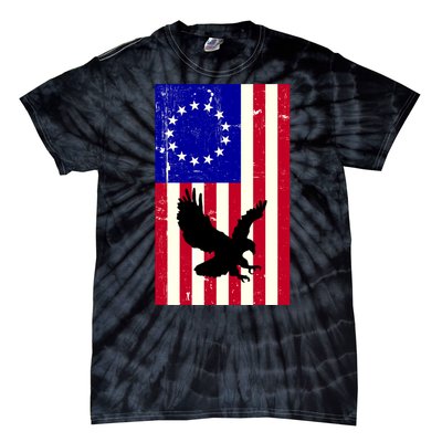 Betsy Ross 4th Of July American Flag Tie-Dye T-Shirt