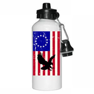 Betsy Ross 4th Of July American Flag Aluminum Water Bottle