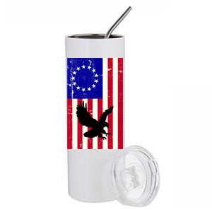 Betsy Ross 4th Of July American Flag Stainless Steel Tumbler