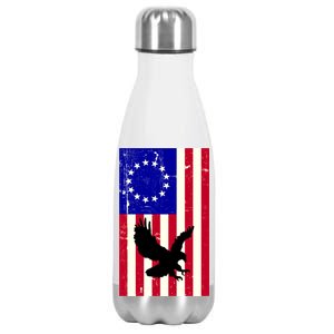 Betsy Ross 4th Of July American Flag Stainless Steel Insulated Water Bottle