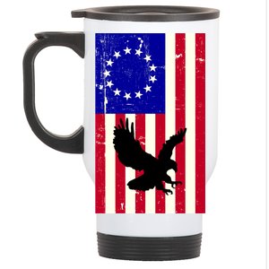 Betsy Ross 4th Of July American Flag Stainless Steel Travel Mug