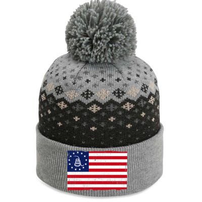 Betsy Ross Don't Tread On Me Flag The Baniff Cuffed Pom Beanie