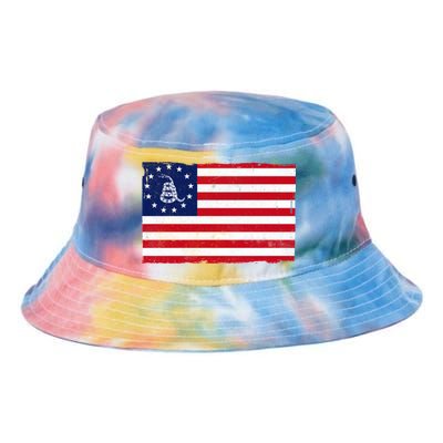 Betsy Ross Don't Tread On Me Flag Tie Dye Newport Bucket Hat