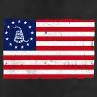 Betsy Ross Don't Tread On Me Flag Garment-Dyed Fleece Hoodie