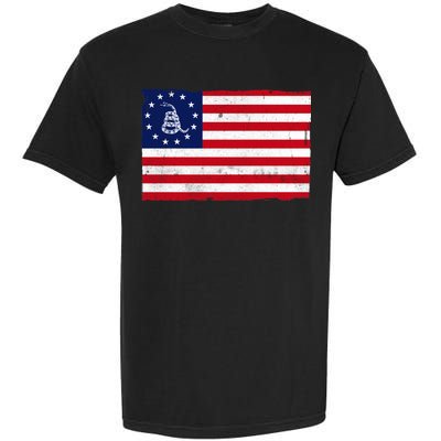 Betsy Ross Don't Tread On Me Flag Garment-Dyed Heavyweight T-Shirt