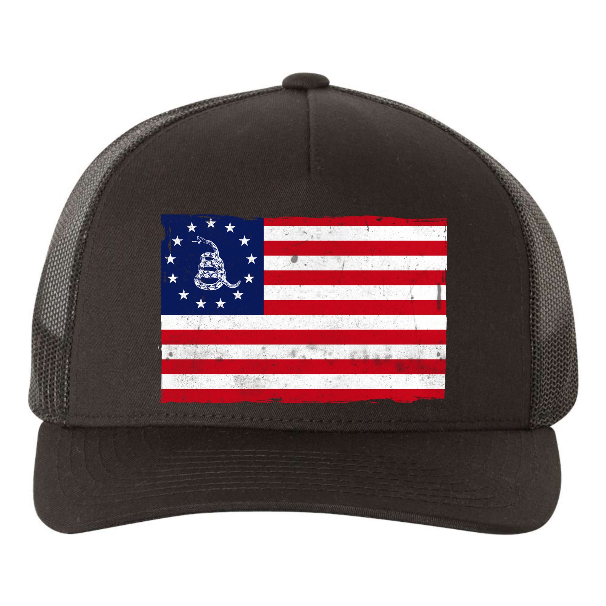 Betsy Ross Don't Tread On Me Flag Yupoong Adult 5-Panel Trucker Hat