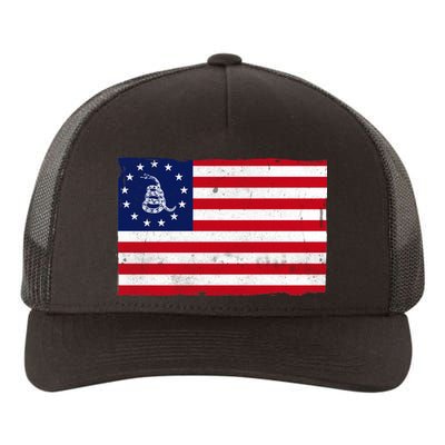 Betsy Ross Don't Tread On Me Flag Yupoong Adult 5-Panel Trucker Hat