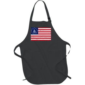 Betsy Ross Don't Tread On Me Flag Full-Length Apron With Pockets