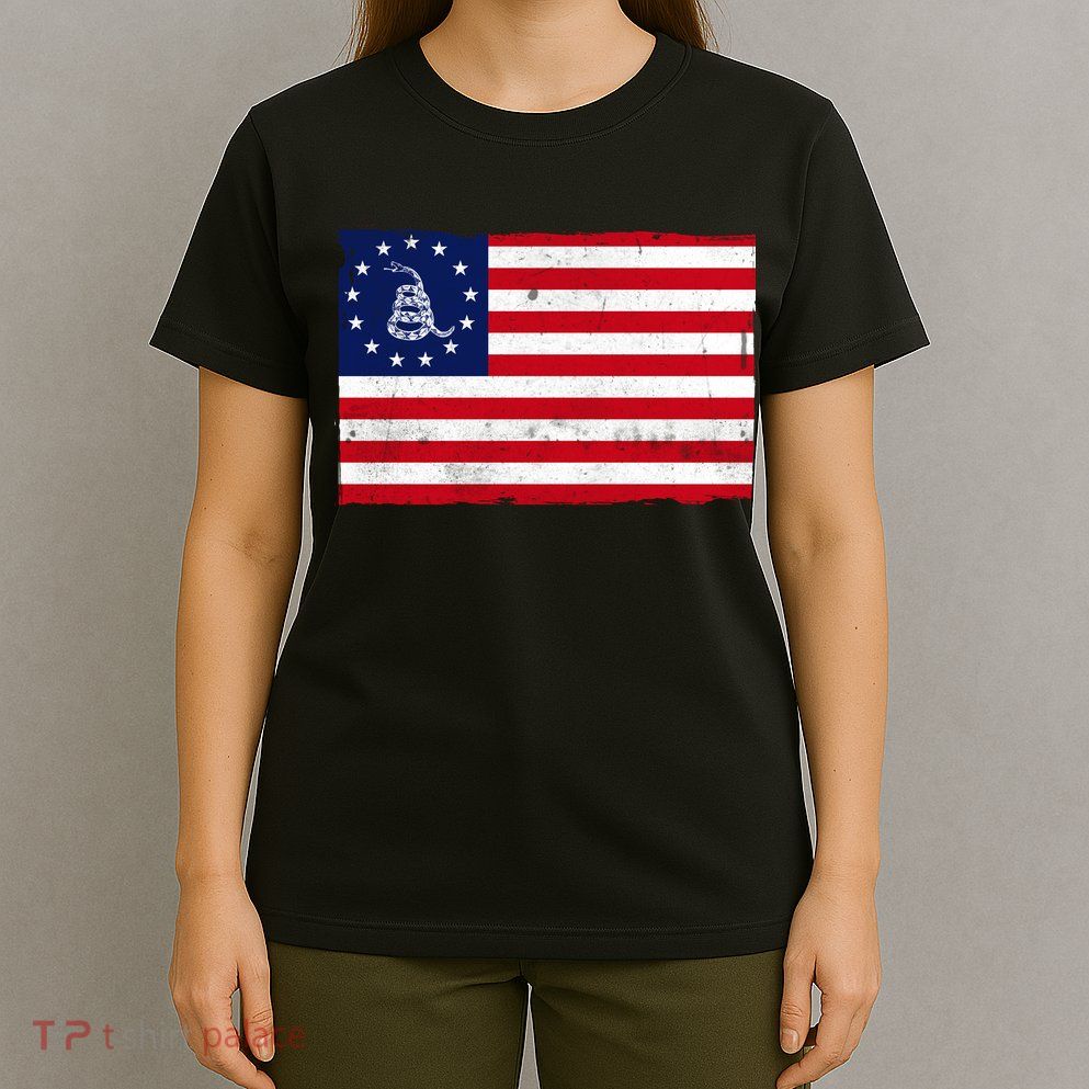 Betsy Ross Don't Tread On Me Flag T-Shirt