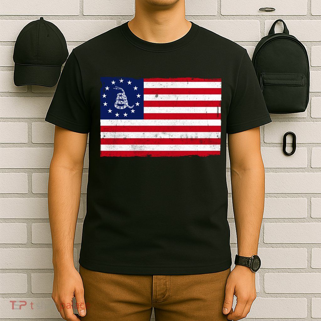 Betsy Ross Don't Tread On Me Flag T-Shirt