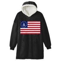 Betsy Ross Don't Tread On Me Flag Hooded Wearable Blanket