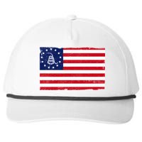 Betsy Ross Don't Tread On Me Flag Snapback Five-Panel Rope Hat